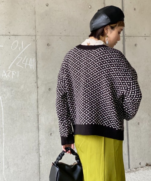 deux amour(ドゥーザムール)の「ダブルジャガード2WAYカーデイガン(その他トップス・レディース・ブラック・MEDIUM)」の10枚目の写真