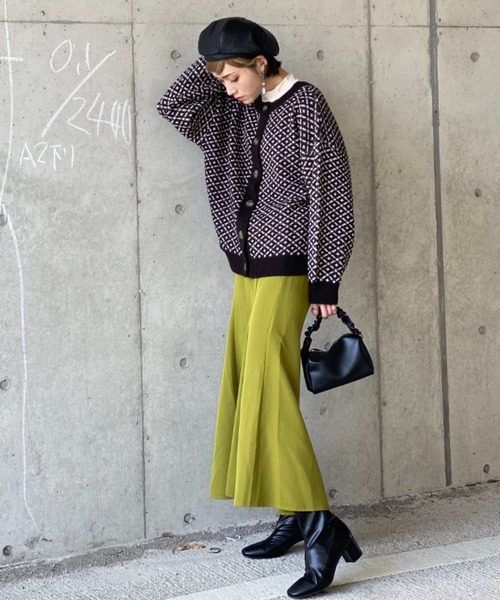 deux amour(ドゥーザムール)の「ダブルジャガード2WAYカーデイガン(その他トップス・レディース・ブラック・MEDIUM)」の14枚目の写真