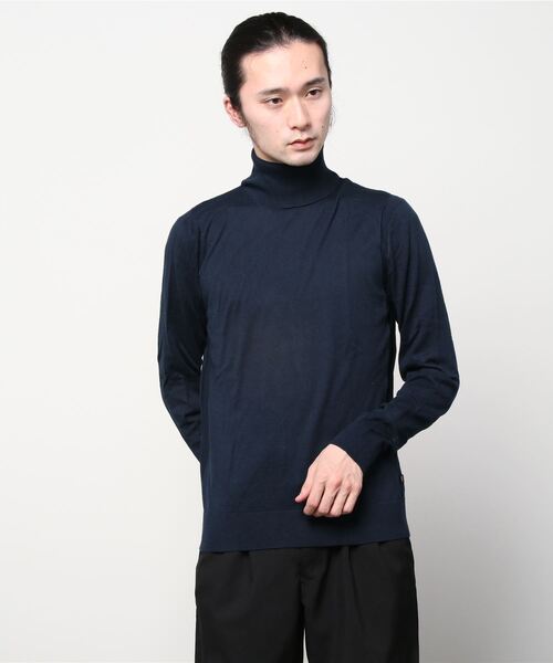 MICHAEL KORS（マイケルコース）の「コットン シルク タートルネック セーター（ニット/セーター・メンズ・ブルー系・S/M/L）」の4枚目の写真