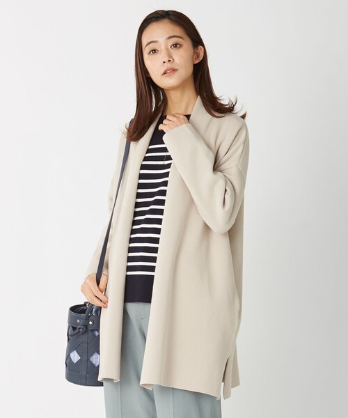J.PRESS Ladies(J.プレス レディス)の「ダブルフェイスガウン アウター(その他アウター・レディース・ネイビー系/ベージュ系・SMALL)」の1枚目の写真