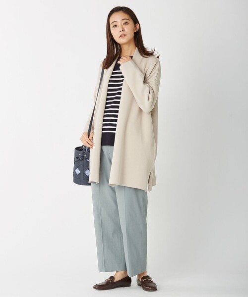 J.PRESS Ladies(J.プレス レディス)の「ダブルフェイスガウン アウター(その他アウター・レディース・ネイビー系/ベージュ系・SMALL)」の4枚目の写真