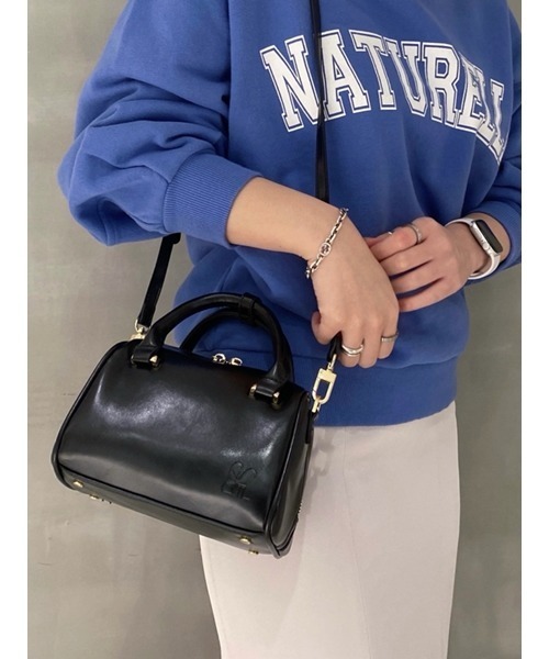 SNIDEL（スナイデル）の「スクエアミニボストン（ボストンバッグ・レディース・その他/モカ/ブラック・FREE）」の2枚目の写真