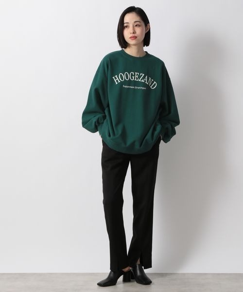 LOWRYS FARM（ローリーズファーム）の「ウラケロゴプルオーバーＬＳ　263020（スウェット・レディース・チャコールグレー/グリーン/オフホワイト/グレー・FREE）」の10枚目の写真