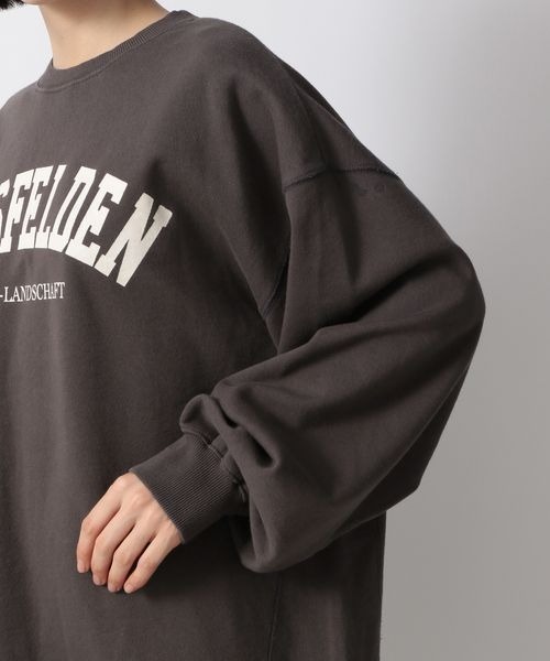 LOWRYS FARM（ローリーズファーム）の「ウラケロゴプルオーバーＬＳ　263020（スウェット・レディース・チャコールグレー/グリーン/オフホワイト/グレー・FREE）」の14枚目の写真