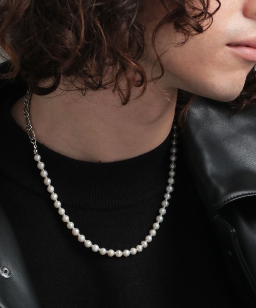 HARE(ハレ)の「ミニマルパールネックレス(HARE)(ネックレス・メンズ・オフホワイト・FREE)」の1枚目の写真