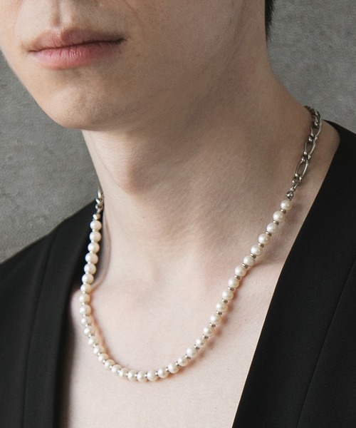 HARE(ハレ)の「ミニマルパールネックレス(HARE)(ネックレス・メンズ・オフホワイト・FREE)」の8枚目の写真