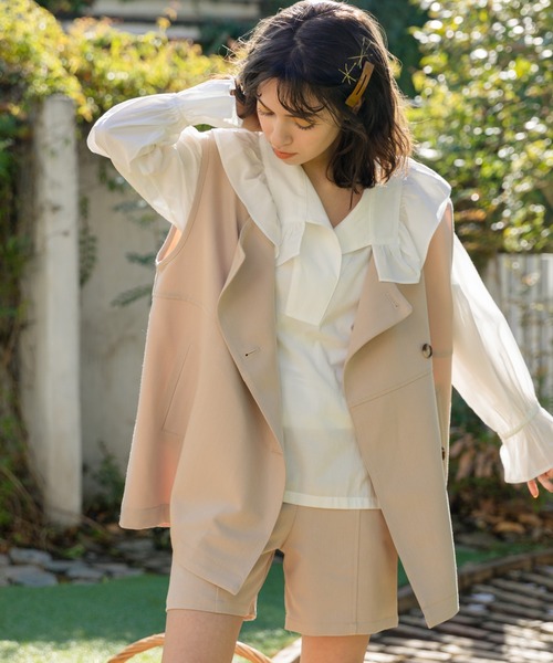 Cheek（チーク）の「TRショートパンツ（その他パンツ・レディース・ベージュ/カーキ/アイボリー・MEDIUM）」の2枚目の写真