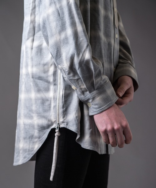 Buffalo Bobs(バッファローボブズ)の「KURUA-CHECK(クルタ-チェック)ビッグシルエット チェック シャツ(シャツ/ブラウス・メンズ・グレー/レッド/ブラック・2-3/1-2)」の10枚目の写真