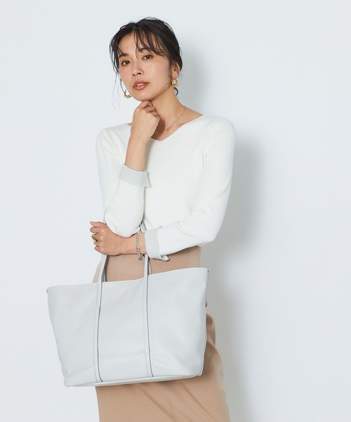 RIVE DROITE（リヴドロワ）の「R.good/アールドットグッド　FITライトトート（トートバッグ・レディース・ライトグレー/ブラック・FREE）」の7枚目の写真