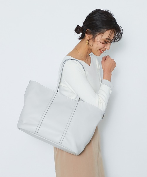 RIVE DROITE（リヴドロワ）の「R.good/アールドットグッド　FITライトトート（トートバッグ・レディース・ライトグレー/ブラック・FREE）」の8枚目の写真