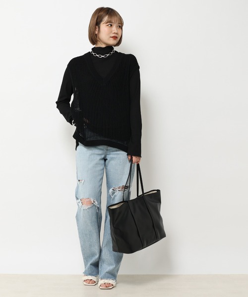 RIVE DROITE（リヴドロワ）の「R.good/アールドットグッド　FITライトトート（トートバッグ・レディース・ライトグレー/ブラック・FREE）」の21枚目の写真