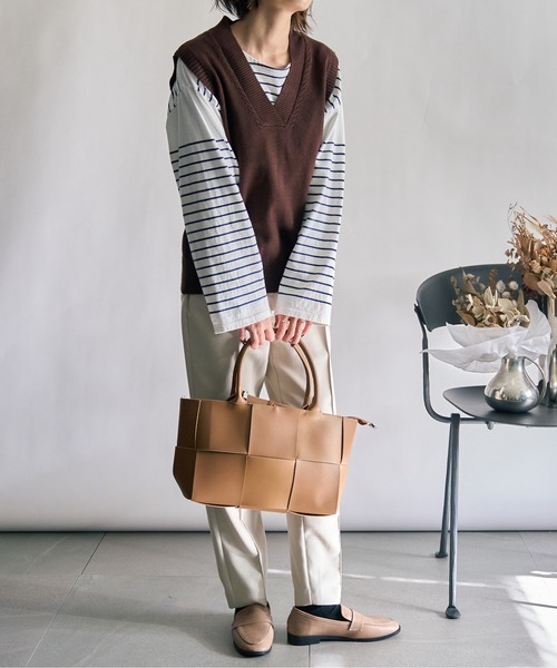 SETUP7（セットアップセブン）の「【SETUP7】ソフトコインローファー KNF（ローファー・レディース・ブラック/アイボリー・38/39/37）」の12枚目の写真