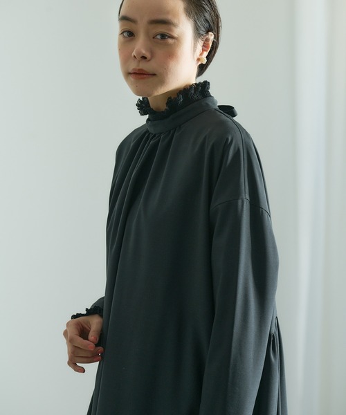 PUAL CE CIN（ピュアルセシン）の「【Du noir】後ろリボンワンピース（ワンピース・レディース・グレー/ブラック・FREE）」の19枚目の写真