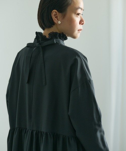 PUAL CE CIN（ピュアルセシン）の「【Du noir】後ろリボンワンピース（ワンピース・レディース・グレー/ブラック・FREE）」の12枚目の写真