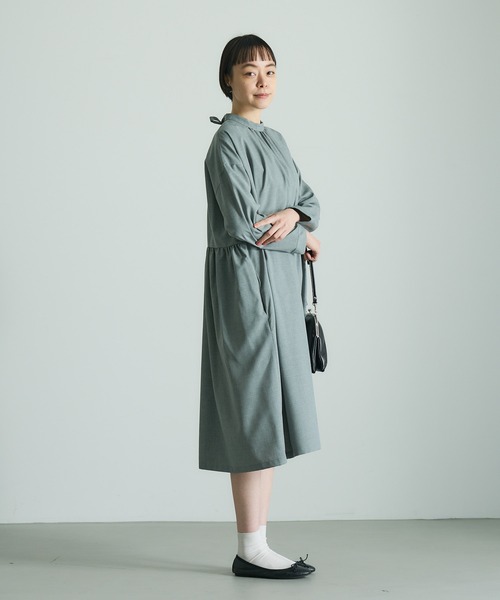 PUAL CE CIN（ピュアルセシン）の「【Du noir】後ろリボンワンピース（ワンピース・レディース・グレー/ブラック・FREE）」の5枚目の写真