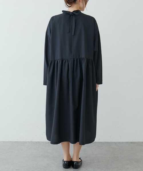 PUAL CE CIN（ピュアルセシン）の「【Du noir】後ろリボンワンピース（ワンピース・レディース・グレー/ブラック・FREE）」の15枚目の写真