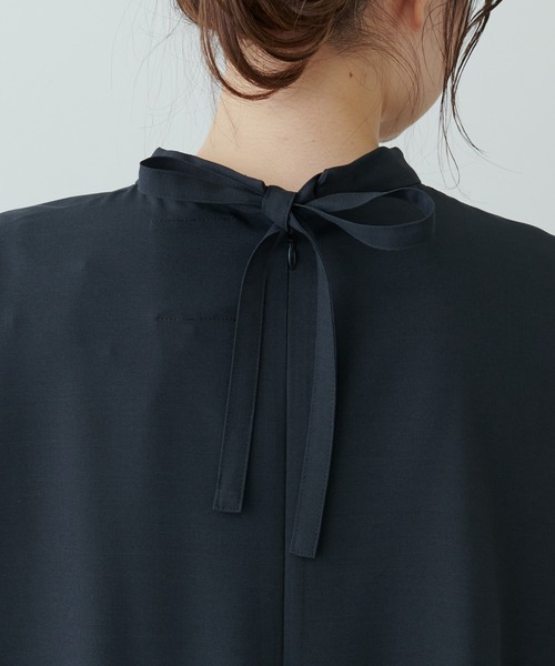 PUAL CE CIN（ピュアルセシン）の「【Du noir】後ろリボンワンピース（ワンピース・レディース・グレー/ブラック・FREE）」の13枚目の写真