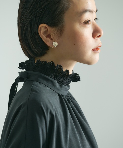 PUAL CE CIN（ピュアルセシン）の「【Du noir】後ろリボンワンピース（ワンピース・レディース・グレー/ブラック・FREE）」の3枚目の写真