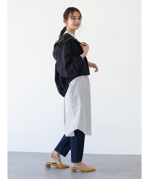 CRAFT STANDARD BOUTIQUE（クラフトスタンダードブティック）の「ボリュームギャザーフードジャケット　＊（マウンテンパーカー・レディース・ブラック/ベージュ/ライトカーキ・FREE）」の12枚目の写真