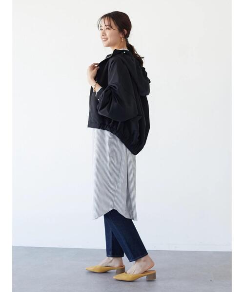 CRAFT STANDARD BOUTIQUE（クラフトスタンダードブティック）の「ボリュームギャザーフードジャケット　＊（マウンテンパーカー・レディース・ブラック/ベージュ/ライトカーキ・FREE）」の13枚目の写真