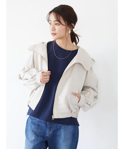 CRAFT STANDARD BOUTIQUE（クラフトスタンダードブティック）の「ボリュームギャザーフードジャケット　＊（マウンテンパーカー・レディース・ブラック/ベージュ/ライトカーキ・FREE）」の15枚目の写真