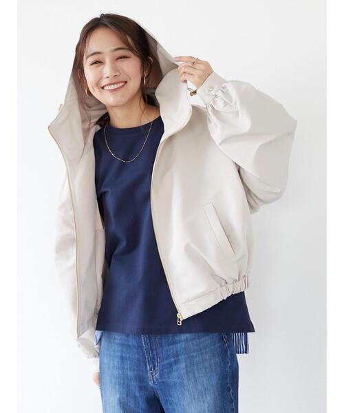 CRAFT STANDARD BOUTIQUE（クラフトスタンダードブティック）の「ボリュームギャザーフードジャケット　＊（マウンテンパーカー・レディース・ブラック/ベージュ/ライトカーキ・FREE）」の16枚目の写真