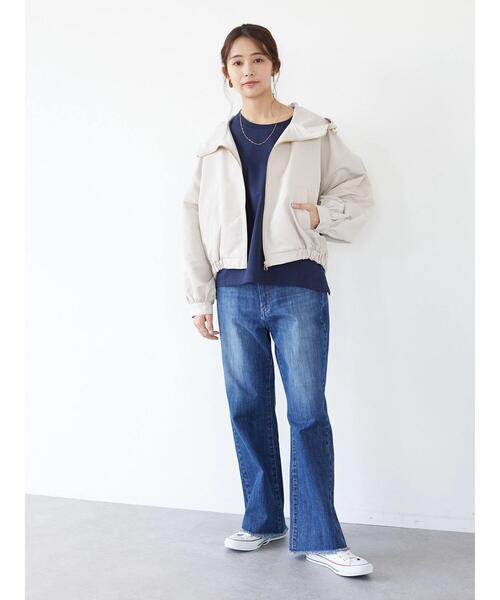 CRAFT STANDARD BOUTIQUE（クラフトスタンダードブティック）の「ボリュームギャザーフードジャケット　＊（マウンテンパーカー・レディース・ブラック/ベージュ/ライトカーキ・FREE）」の19枚目の写真