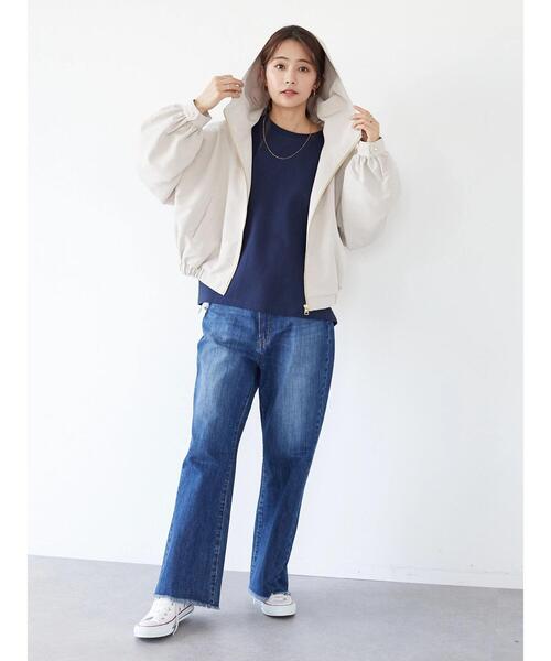 CRAFT STANDARD BOUTIQUE（クラフトスタンダードブティック）の「ボリュームギャザーフードジャケット　＊（マウンテンパーカー・レディース・ブラック/ベージュ/ライトカーキ・FREE）」の20枚目の写真