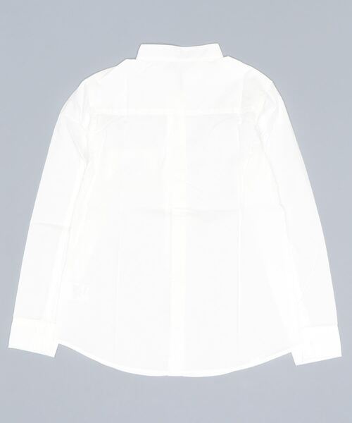 maarook（マルーク）の「ブロードスタンドカラーシャツ（シャツ/ブラウス・キッズ・ホワイト/ネイビー・150cm/140cm/160cm）」の3枚目の写真