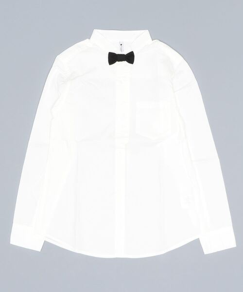 maarook（マルーク）の「ブロードスタンドカラーシャツ（シャツ/ブラウス・キッズ・ホワイト/ネイビー・150cm/140cm/160cm）」の9枚目の写真