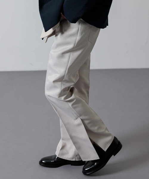 SENSE OF PLACE by URBAN RESEARCH（センスオブプレイスバイアーバンリサーチ）の「『わたべ×SOP』センタープレススリットパンツ（スラックス・メンズ・ライトベージュ/グリーン/ネイビー/ブラック・LARGE/MEDIUM）」の9枚目の写真