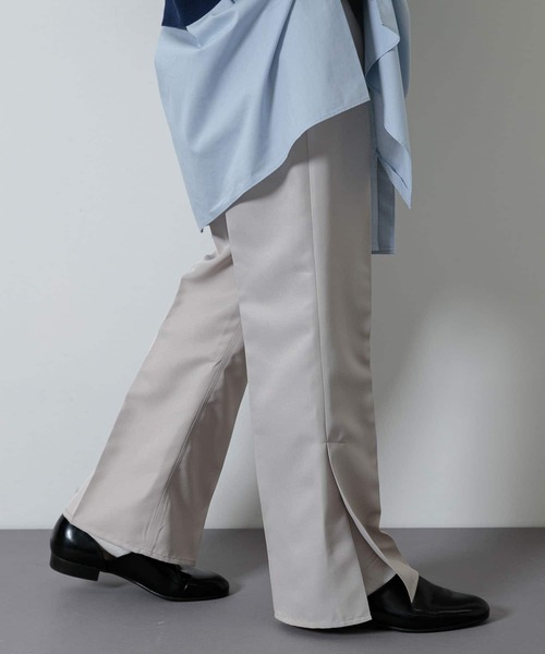 SENSE OF PLACE by URBAN RESEARCH（センスオブプレイスバイアーバンリサーチ）の「『わたべ×SOP』センタープレススリットパンツ（スラックス・メンズ・ライトベージュ/グリーン/ネイビー/ブラック・LARGE/MEDIUM）」の18枚目の写真
