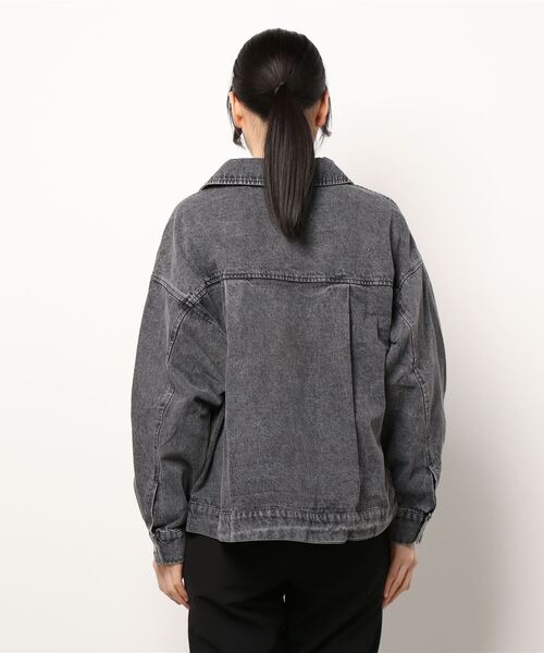 ems excite(エムズエキサイト)の「ビッグGジャン(デニムジャケット・レディース・ブルー/ブラック/アイボリー・FREE)」の5枚目の写真