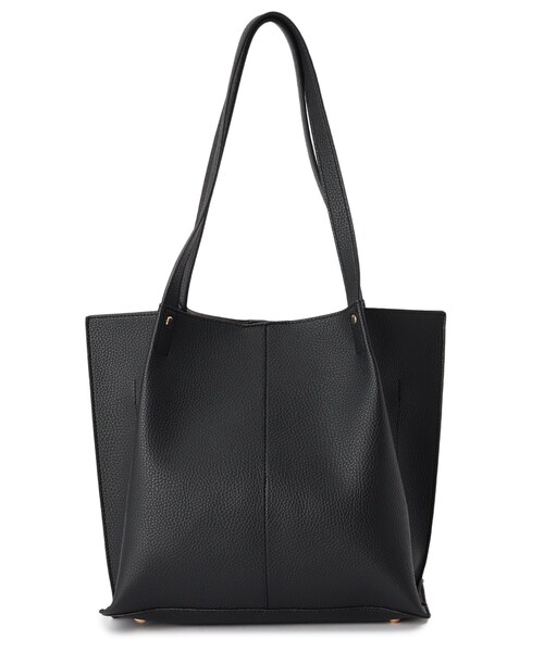 DRESKIP（ドレスキップ）の「◆【通勤】タックあおりトート（トートバッグ・レディース・グレー/ブラック/ライトグリーン・00）」の2枚目の写真