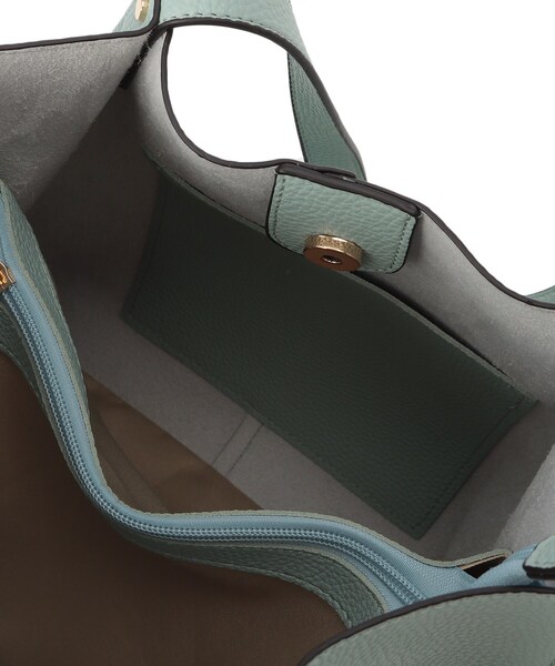 DRESKIP（ドレスキップ）の「◆【通勤】タックあおりトート（トートバッグ・レディース・グレー/ブラック/ライトグリーン・00）」の7枚目の写真