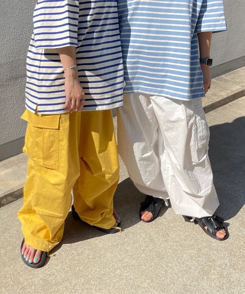 CPCM（シーピーシーエム）の「リップワイドカーゴパンツ（カーゴパンツ・メンズ・ホワイト/ブラック/カーキ/チャコールグレー/マスタード・FREE）」の5枚目の写真