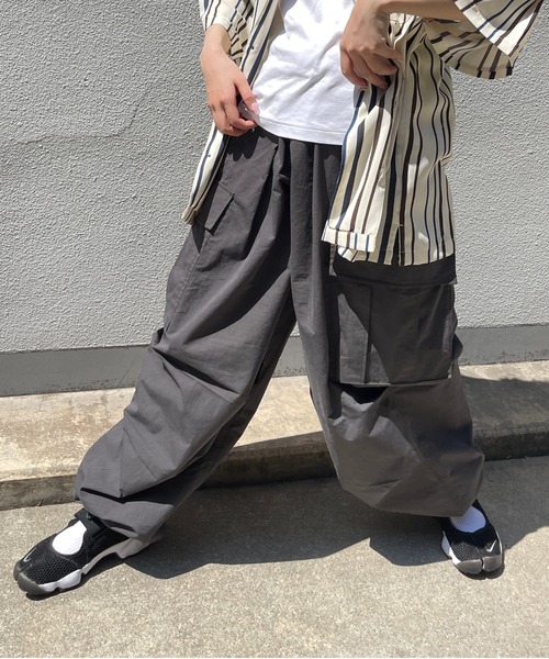 CPCM（シーピーシーエム）の「リップワイドカーゴパンツ（カーゴパンツ・メンズ・ホワイト/ブラック/カーキ/チャコールグレー/マスタード・FREE）」の15枚目の写真