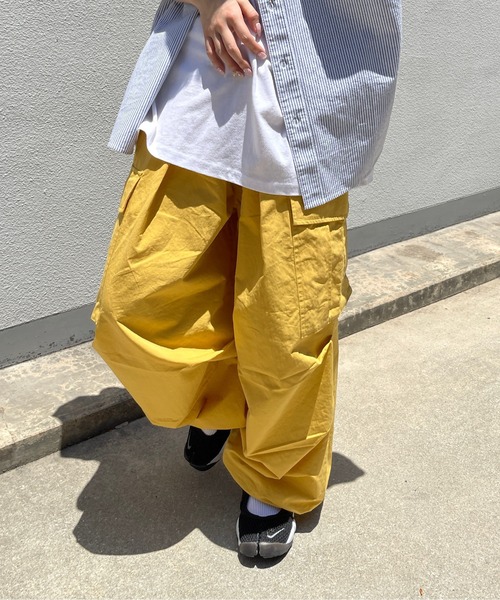 CPCM（シーピーシーエム）の「リップワイドカーゴパンツ（カーゴパンツ・メンズ・ホワイト/ブラック/カーキ/チャコールグレー/マスタード・FREE）」の19枚目の写真