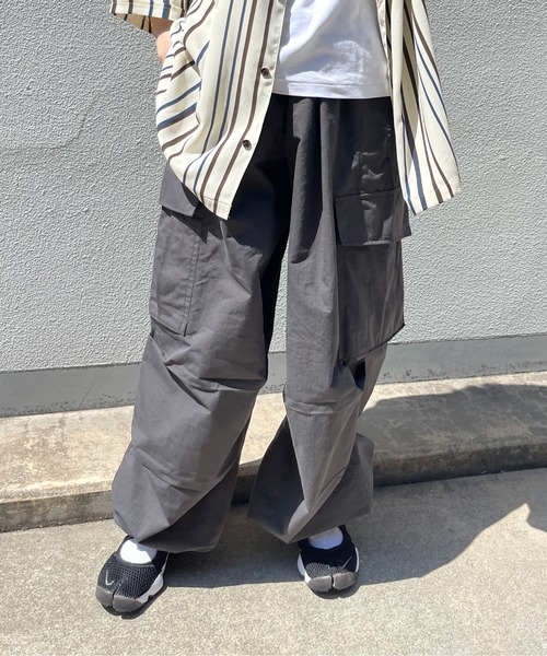 CPCM（シーピーシーエム）の「リップワイドカーゴパンツ（カーゴパンツ・メンズ・ホワイト/ブラック/カーキ/チャコールグレー/マスタード・FREE）」の11枚目の写真