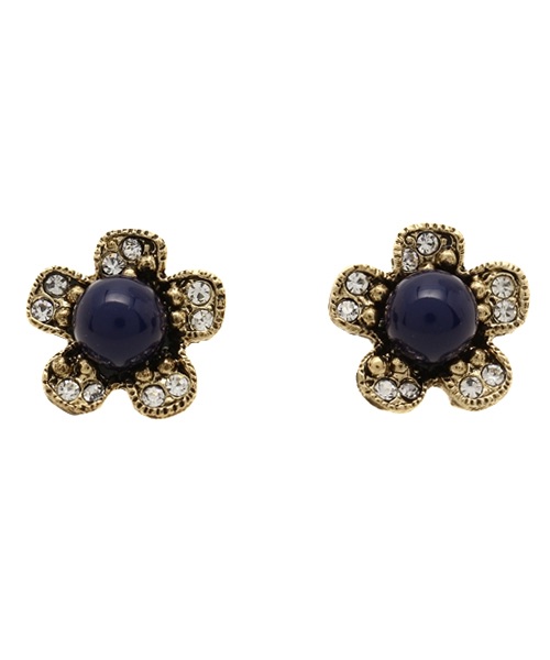 OUTLET（アウトレット）の「【Ciaopanic】ビーズ付花ピアス（ピアス（両耳用）・レディース・アイボリー/ネイビー/ピンク・FREE）」の2枚目の写真