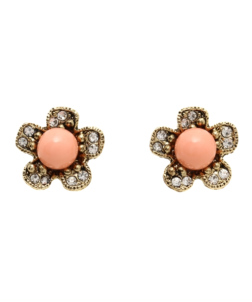 OUTLET（アウトレット）の「【Ciaopanic】ビーズ付花ピアス（ピアス（両耳用）・レディース・アイボリー/ネイビー/ピンク・FREE）」の3枚目の写真