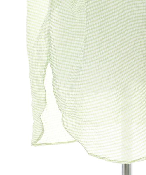 INGNI（イング）の「シアーギンガム／シャツ（シャツ/ブラウス・レディース・グリーン系5/ブラック×ホワイト/イエロー系7・M）」の9枚目の写真