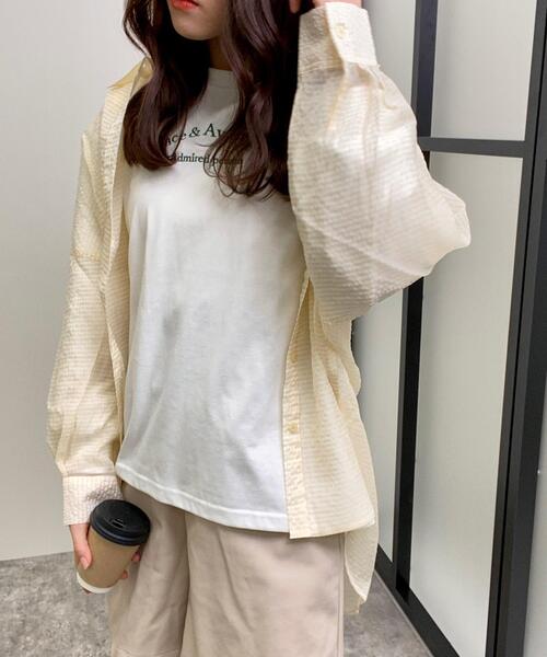 INGNI（イング）の「シアーギンガム／シャツ（シャツ/ブラウス・レディース・グリーン系5/ブラック×ホワイト/イエロー系7・M）」の13枚目の写真