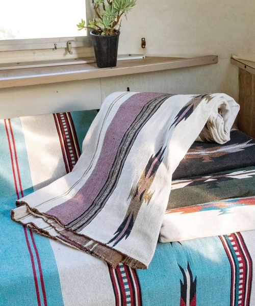 チャイハネ(チャイハネ)の「【チャイハネ】オルテガ柄ラグマット180(ラグ/マット・レディース・ブラウン/ブラック/グリーン/ターコイズブルー/オフホワイト・FREE)」の12枚目の写真