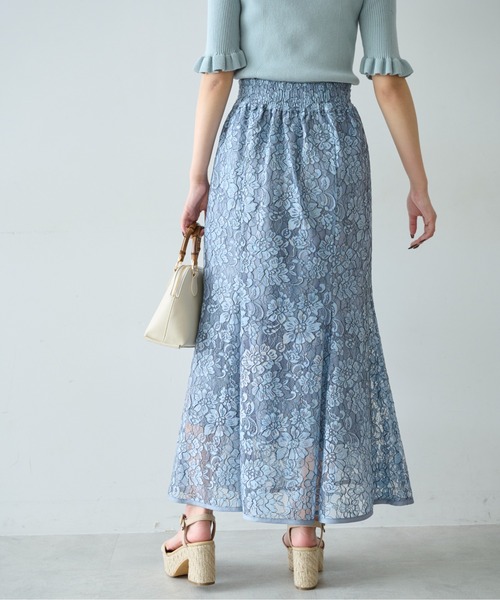 FREE'S MART（フリーズマート）の「【Sシリーズ対応】◆配色レースマーメイドスカート（スカート・レディース・ブラック/ベージュ/ブルー・SMALL/MEDIUM/X-SMALL）」の19枚目の写真