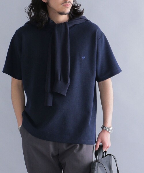 SHIPS(シップス)の「*SHIPS: ワンポイント ロゴ バーズアイ Tシャツ(Tシャツ/カットソー・メンズ・ブラック/ライトグレー/ベージュ/ネイビー/ホワイト系その他/ホワイト・SMALL/MEDIUM/LARGE/X-LARGE)」の6枚目の写真