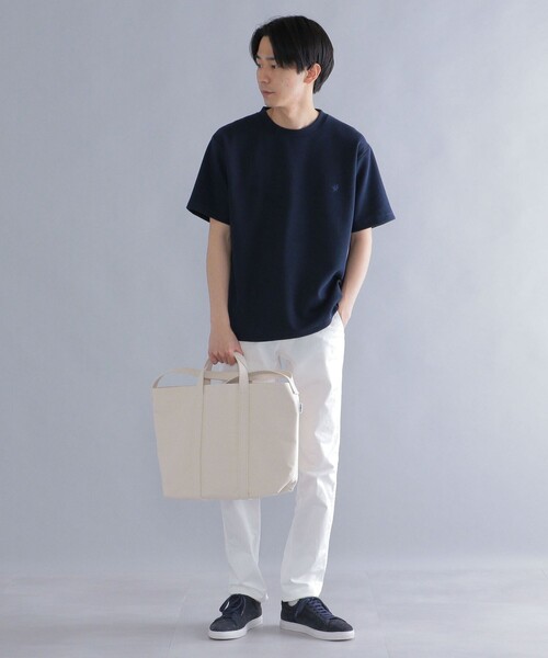 SHIPS(シップス)の「*SHIPS: ワンポイント ロゴ バーズアイ Tシャツ(Tシャツ/カットソー・メンズ・ブラック/ライトグレー/ベージュ/ネイビー/ホワイト系その他/ホワイト・SMALL/MEDIUM/LARGE/X-LARGE)」の10枚目の写真