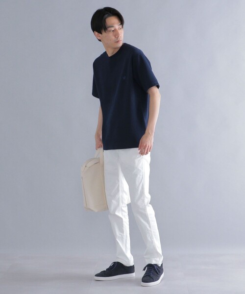 SHIPS(シップス)の「*SHIPS: ワンポイント ロゴ バーズアイ Tシャツ(Tシャツ/カットソー・メンズ・ブラック/ライトグレー/ベージュ/ネイビー/ホワイト系その他/ホワイト・SMALL/MEDIUM/LARGE/X-LARGE)」の11枚目の写真