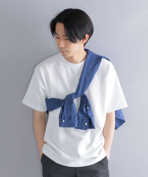 SHIPS(シップス)の「*SHIPS: ワンポイント ロゴ バーズアイ Tシャツ(Tシャツ/カットソー・メンズ・ブラック/ライトグレー/ベージュ/ネイビー/ホワイト系その他/ホワイト・SMALL/MEDIUM/LARGE/X-LARGE)」の17枚目の写真