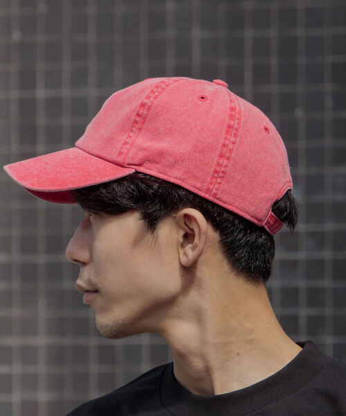 newhattan(ニューハッタン)の「【Newhattan/ニューハッタン】USED加工 ピグメントキャップ(キャップ・メンズ・チャコールグレー/ブラック/ベージュ/レッド/ピンク/ブルー/グリーン・FREE)」の7枚目の写真